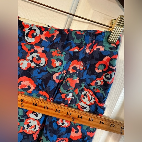 ELEVENSES Anthropologie Sz 2 “Coral Floral” Beautiful Blue Lined Pull-On Silky - Picture 8 of 13